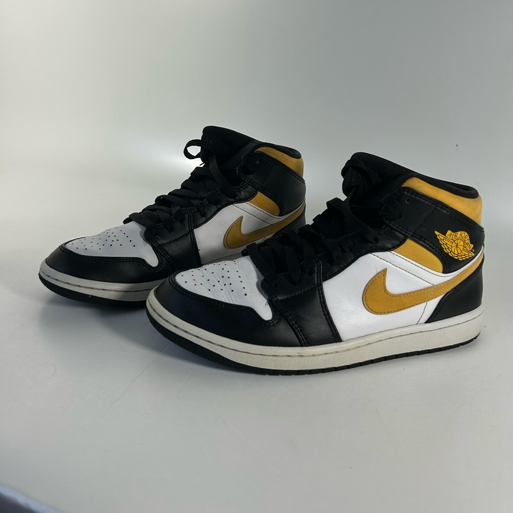 Nike Air Jordan 1 Mid Pollen Yellow White Black